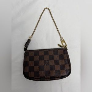 LOUIS VUITTON Damier Ebene Mini Pochette Accessories